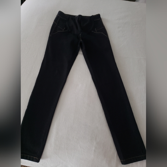 Gracia denim Maternity pull on skinny jeans black NWOT size 4 - Picture 3 of 14